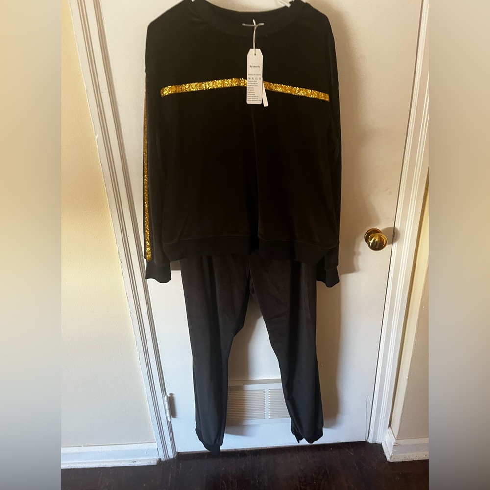 Black Velvet Sweatsuit